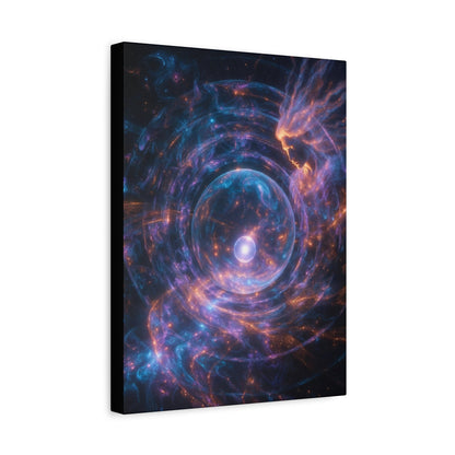 Cosmic Vortex Matte Canvas Print, Nebula Galaxy Wall Art, Stretched 1.25" Printify