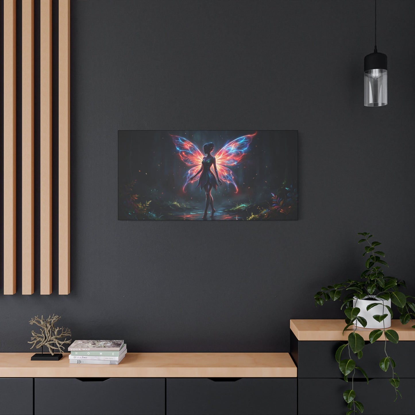 Neon Fairy Fantasy Canvas Printify