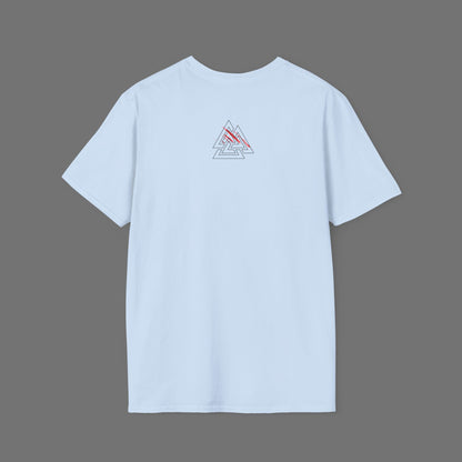 Valknut Rune T-Shirt, Distressed Norse Symbol Tee Printify