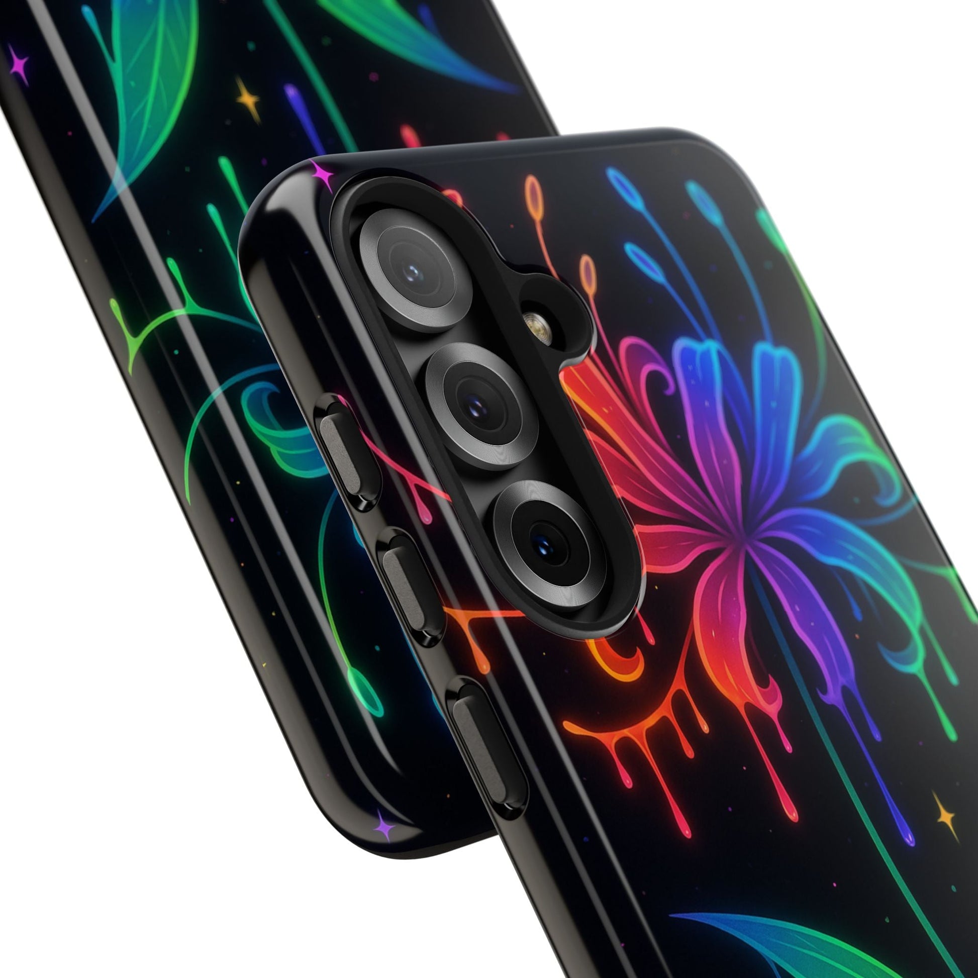 Neon Drip Flower Phone Case | Tough Phone Case Printify