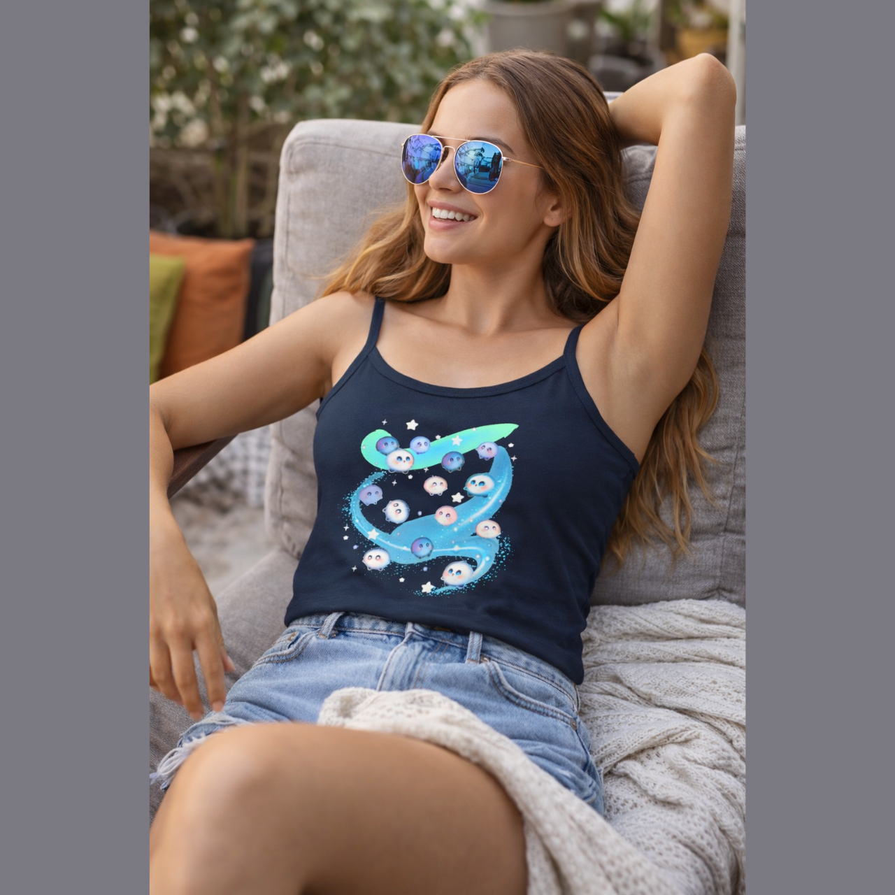 Kawaii Bubble Puffball (didn't know what to name them) Tank Top Printify