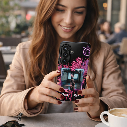 Neon Cyberpunk Galaxy S26 Phone Case