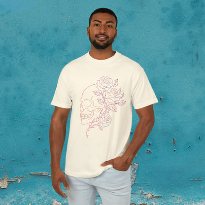 Skull & Roses Graphic Tee/ Gothic Floral Skull T‑Shirt Printify