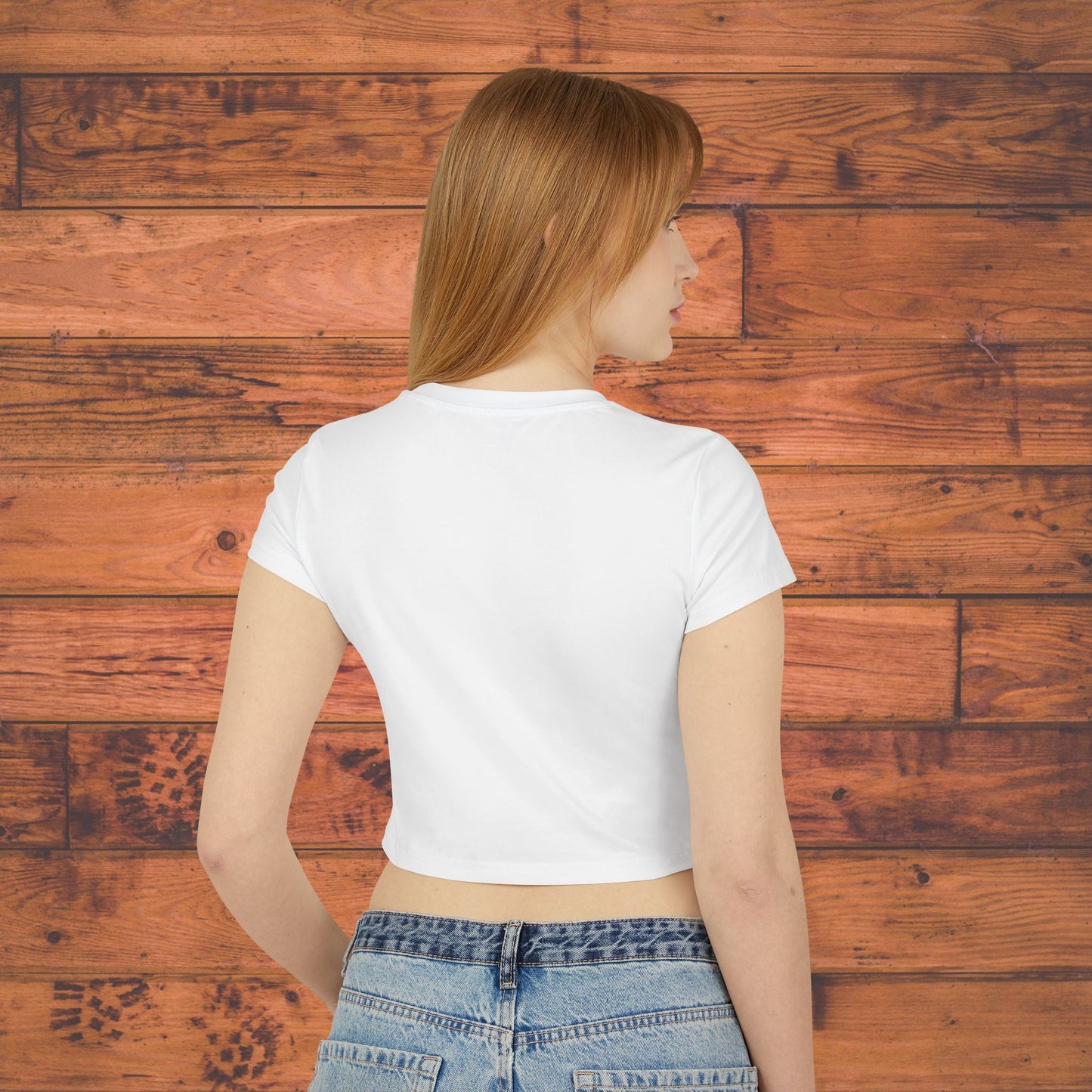 Neon Aerialist Dancer Crop Tee | Pink Purple Vaporwave Printify