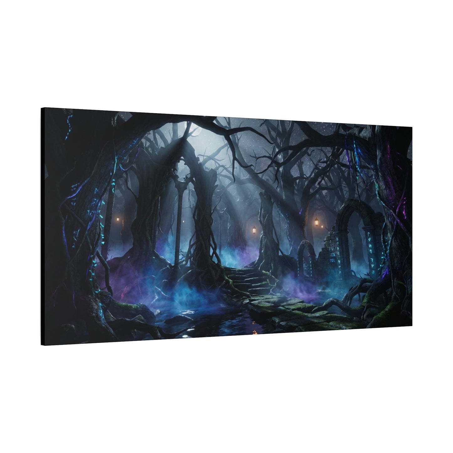 Enchanted  Dark Forest Matte Canvas Printify