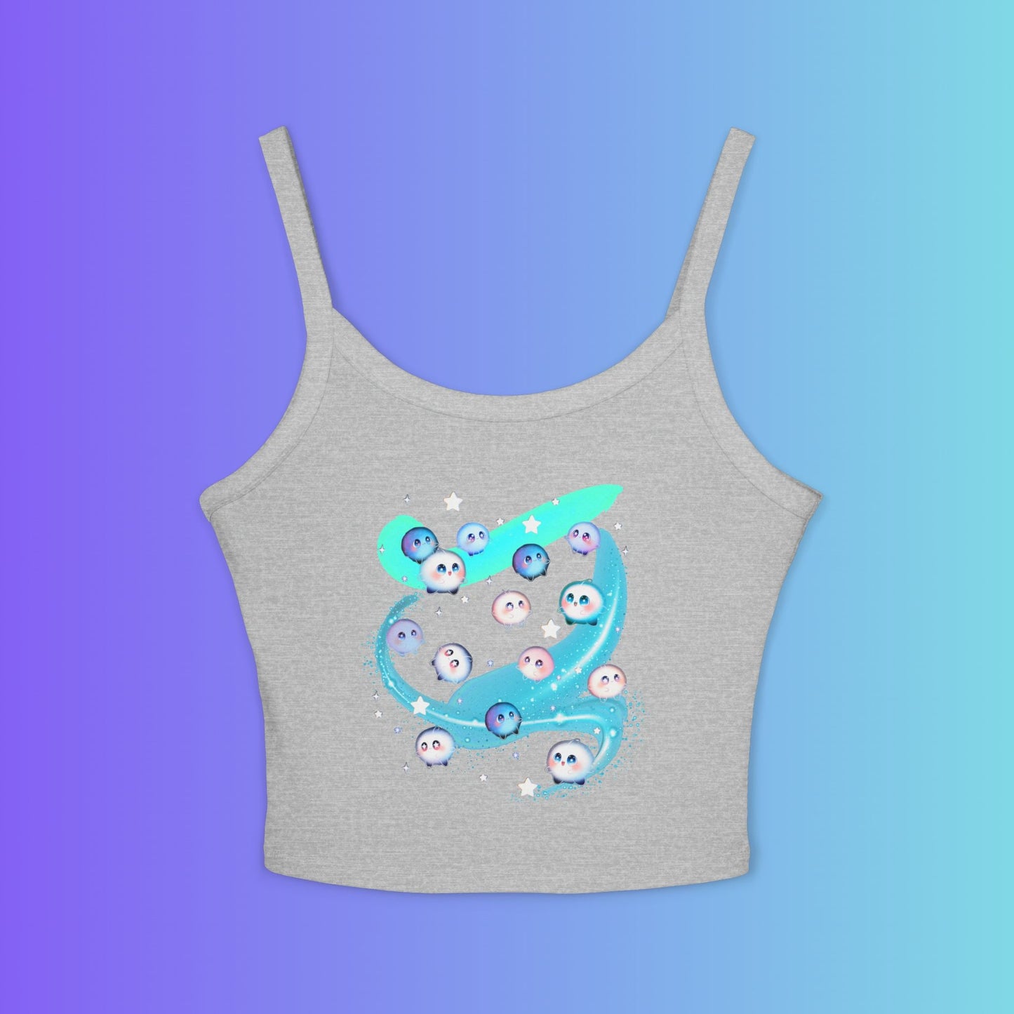 Kawaii Bubble Puffball (didn't know what to name them) Tank Top Printify