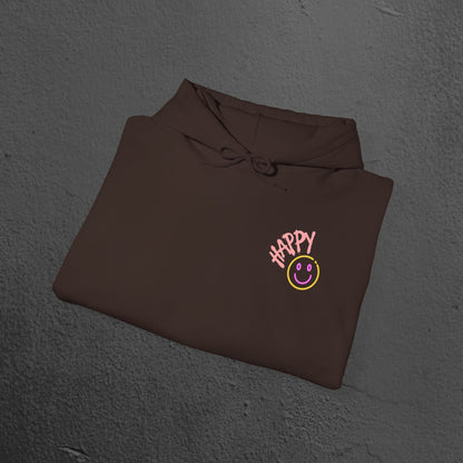 Neon Smiley Face Collage Hoodie Printify