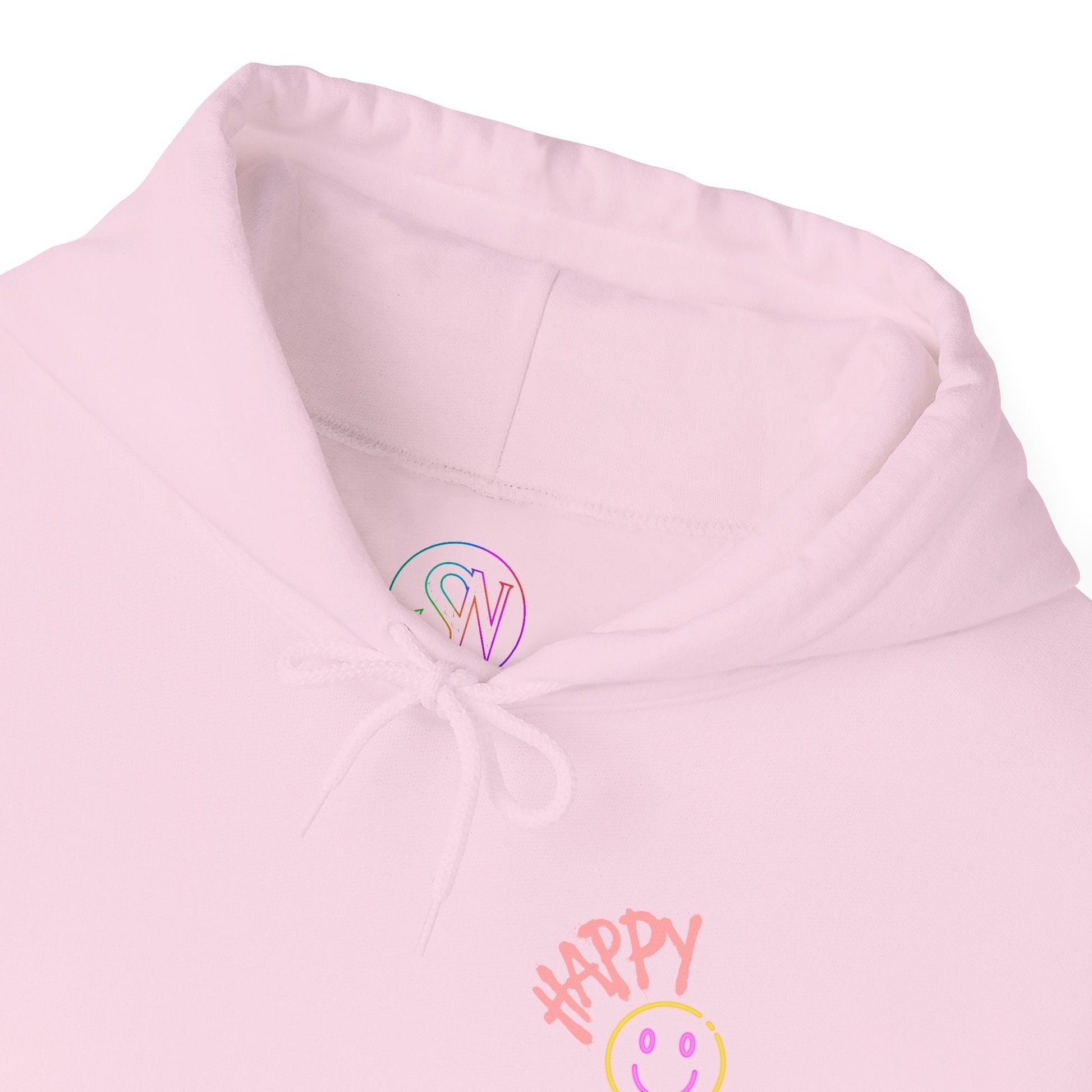 Neon Smiley Face Collage Hoodie Printify