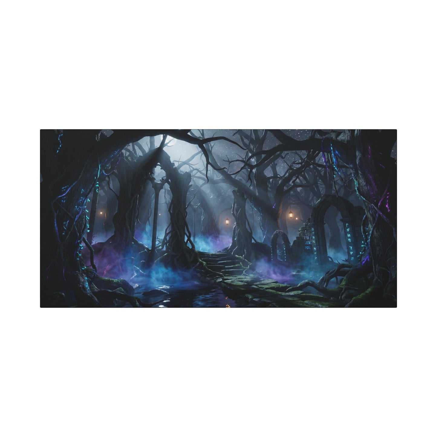 Enchanted  Dark Forest Matte Canvas Printify