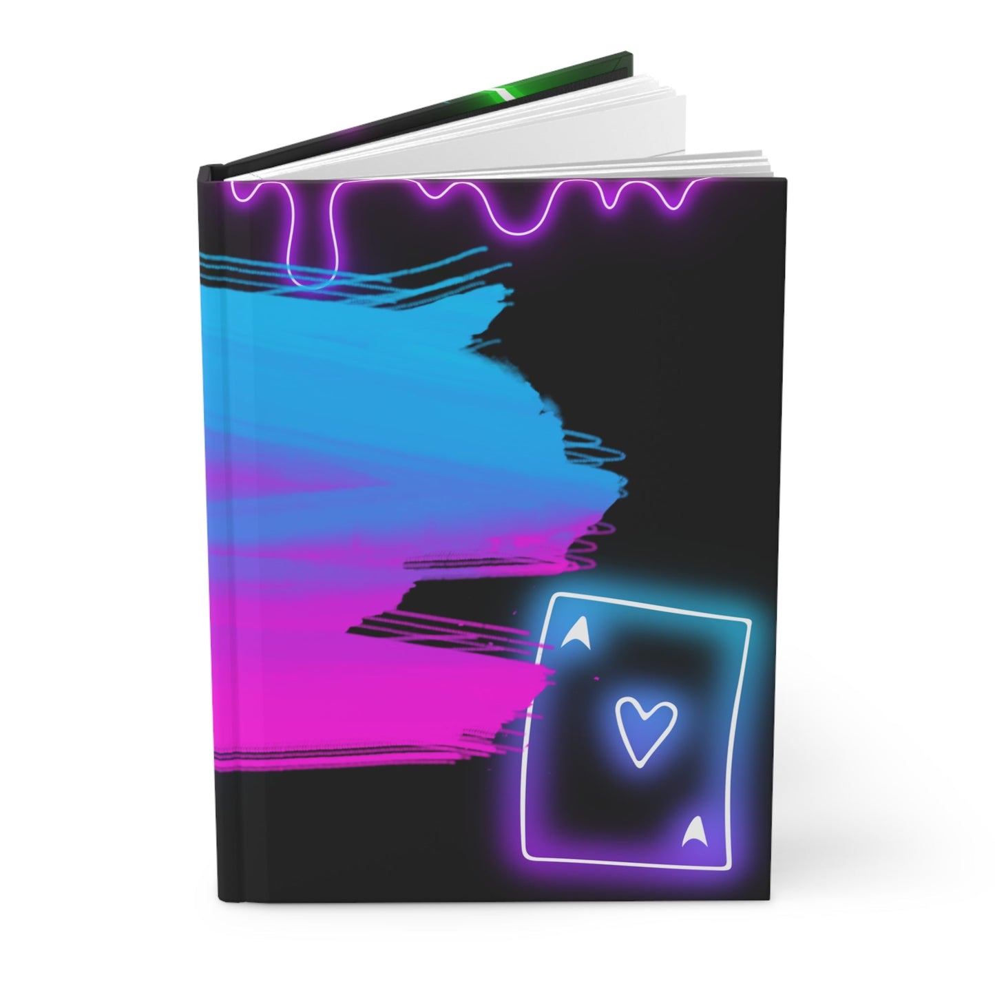 Neon Retro Brushstroke Journal | Hardcover Matte Printify