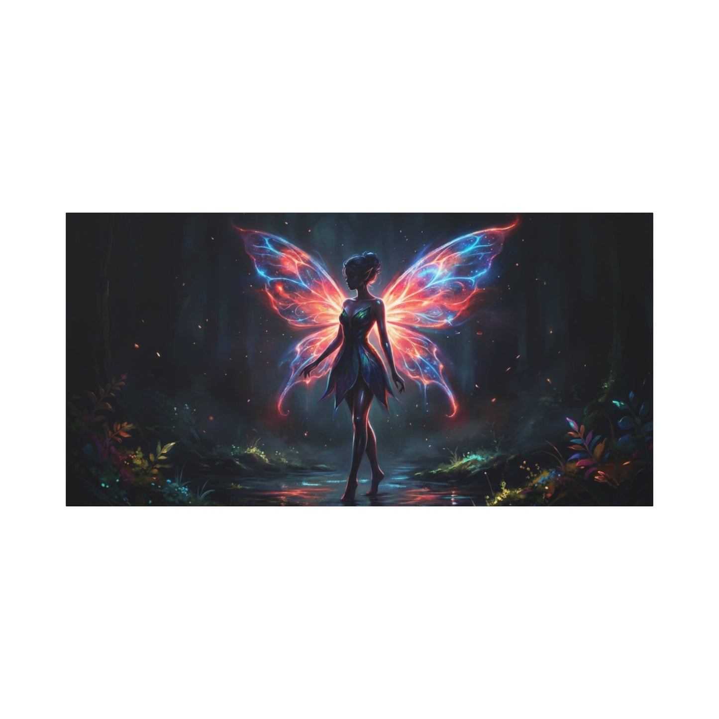 Neon Fairy Fantasy Canvas Printify