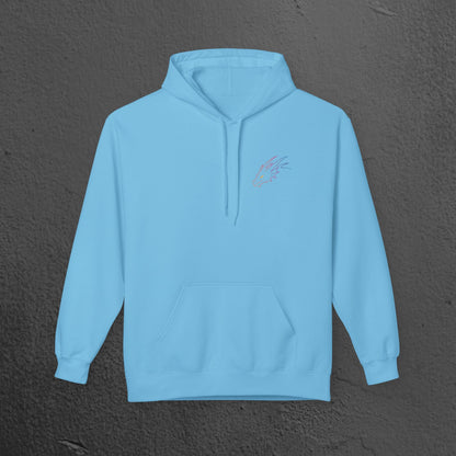 Neon Line Art, Rainbow Dragon Hoodie Printify