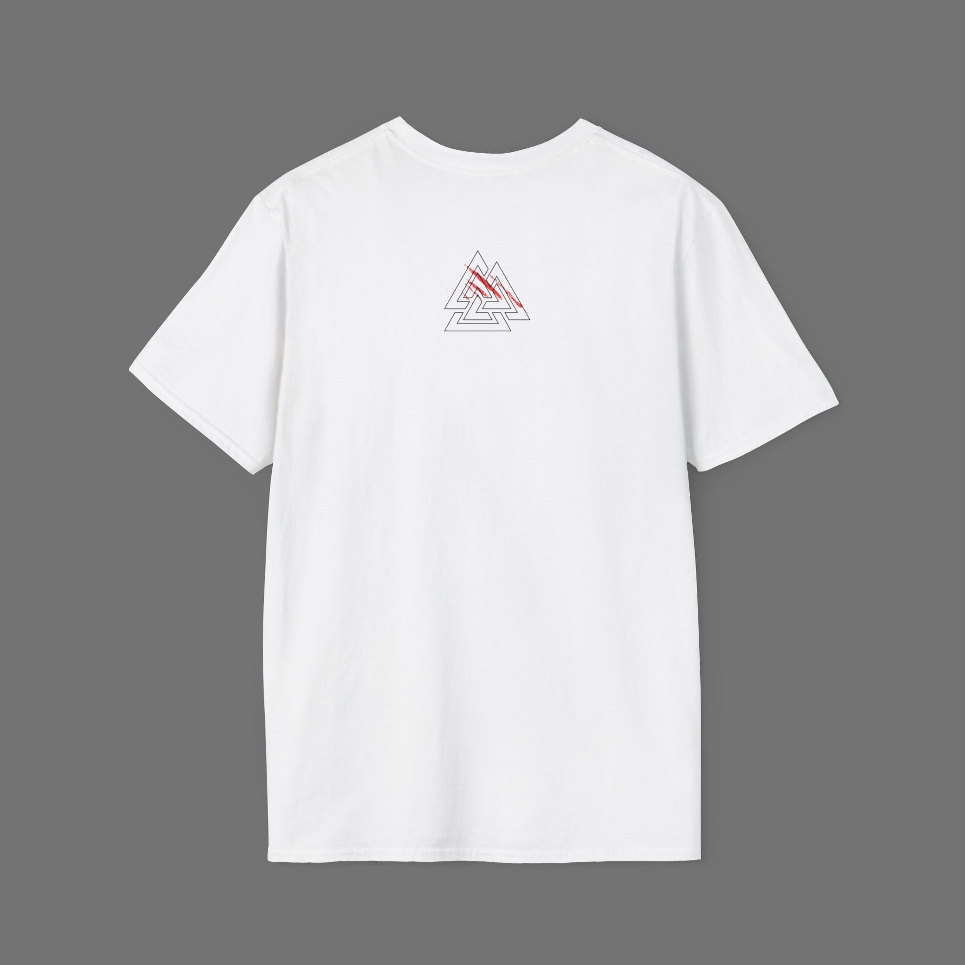 Valknut Rune T-Shirt, Distressed Norse Symbol Tee Printify