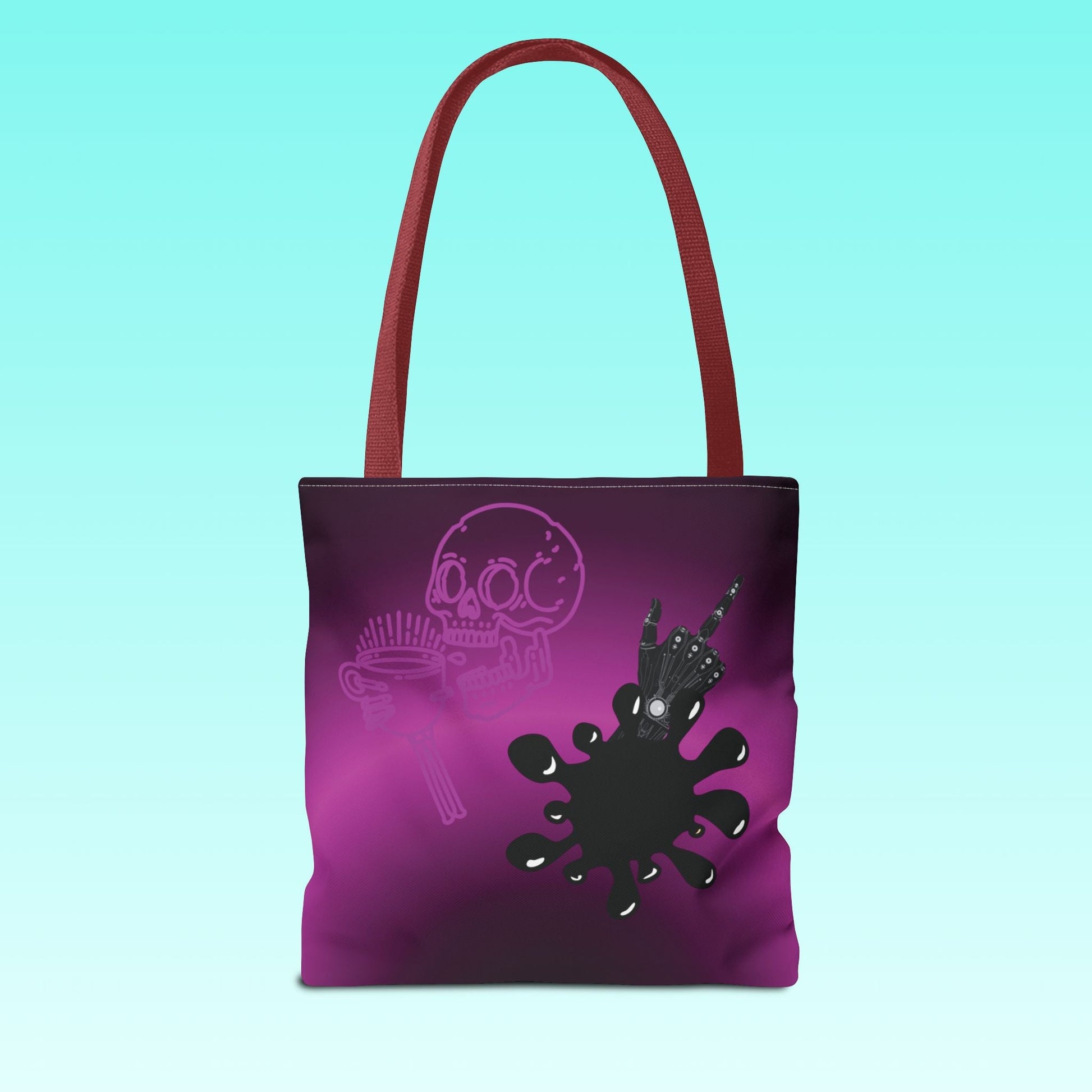 Neon Cyberpunk Girl Tote Bag Printify