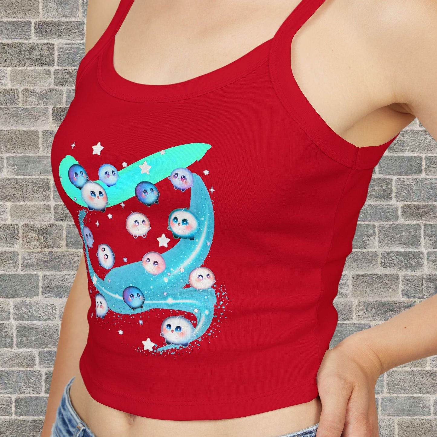 Kawaii Bubble Puffball (didn't know what to name them) Tank Top Printify