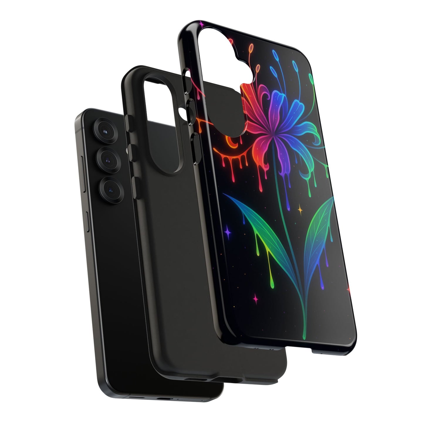 Neon Drip Flower Phone Case | Tough Phone Case Printify