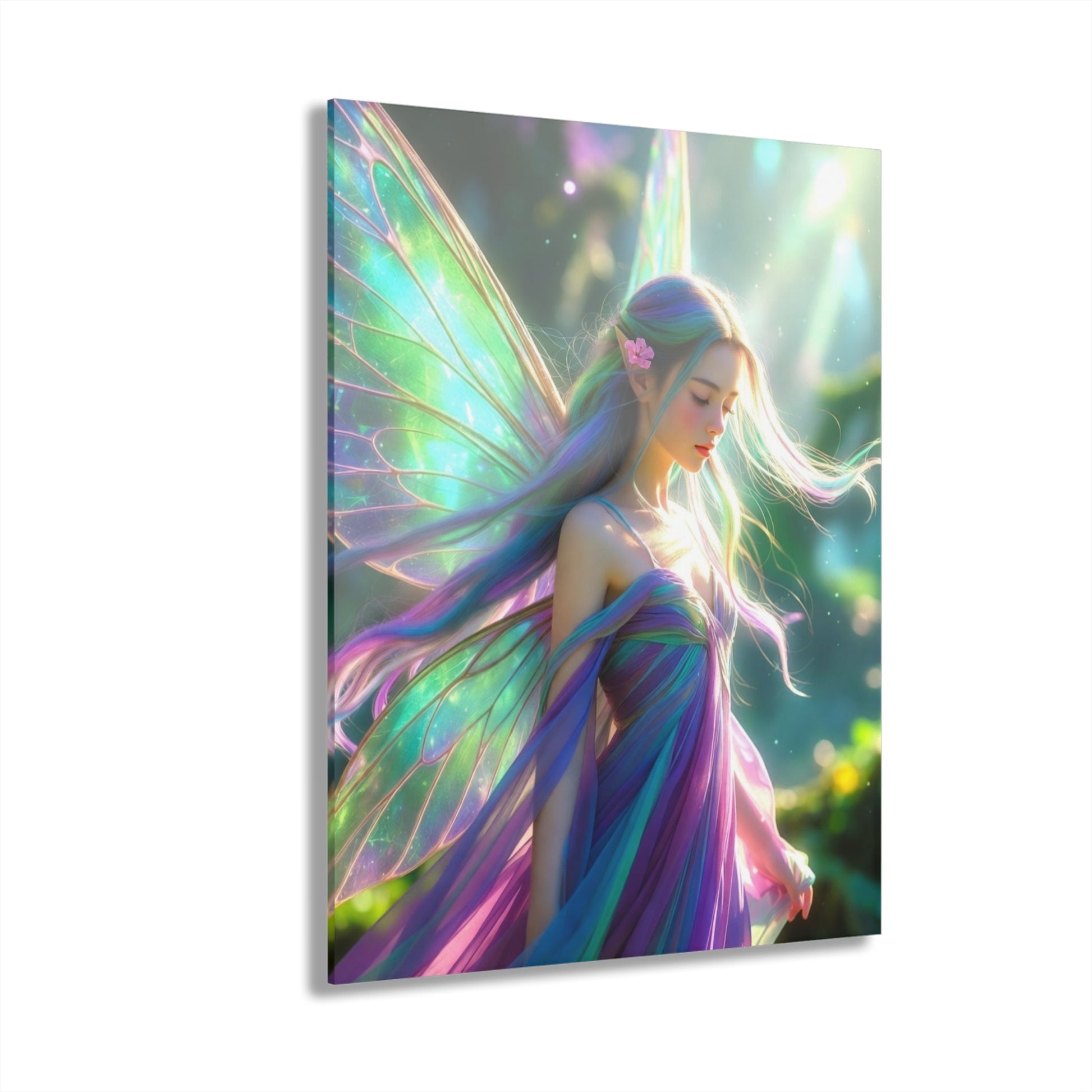 Ethereal Fairy Portrait Acrylic Print | French Cleat Hanging Printify