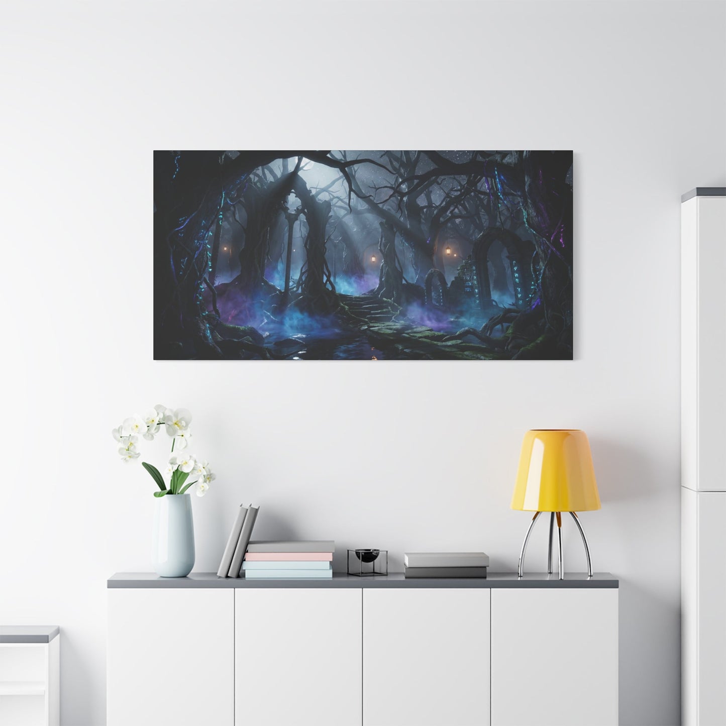Enchanted  Dark Forest Matte Canvas Printify