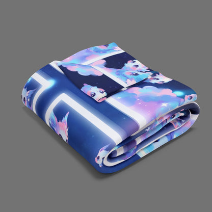 Cloud Kitty Sprites, Arctic Fleece Blanket Printify