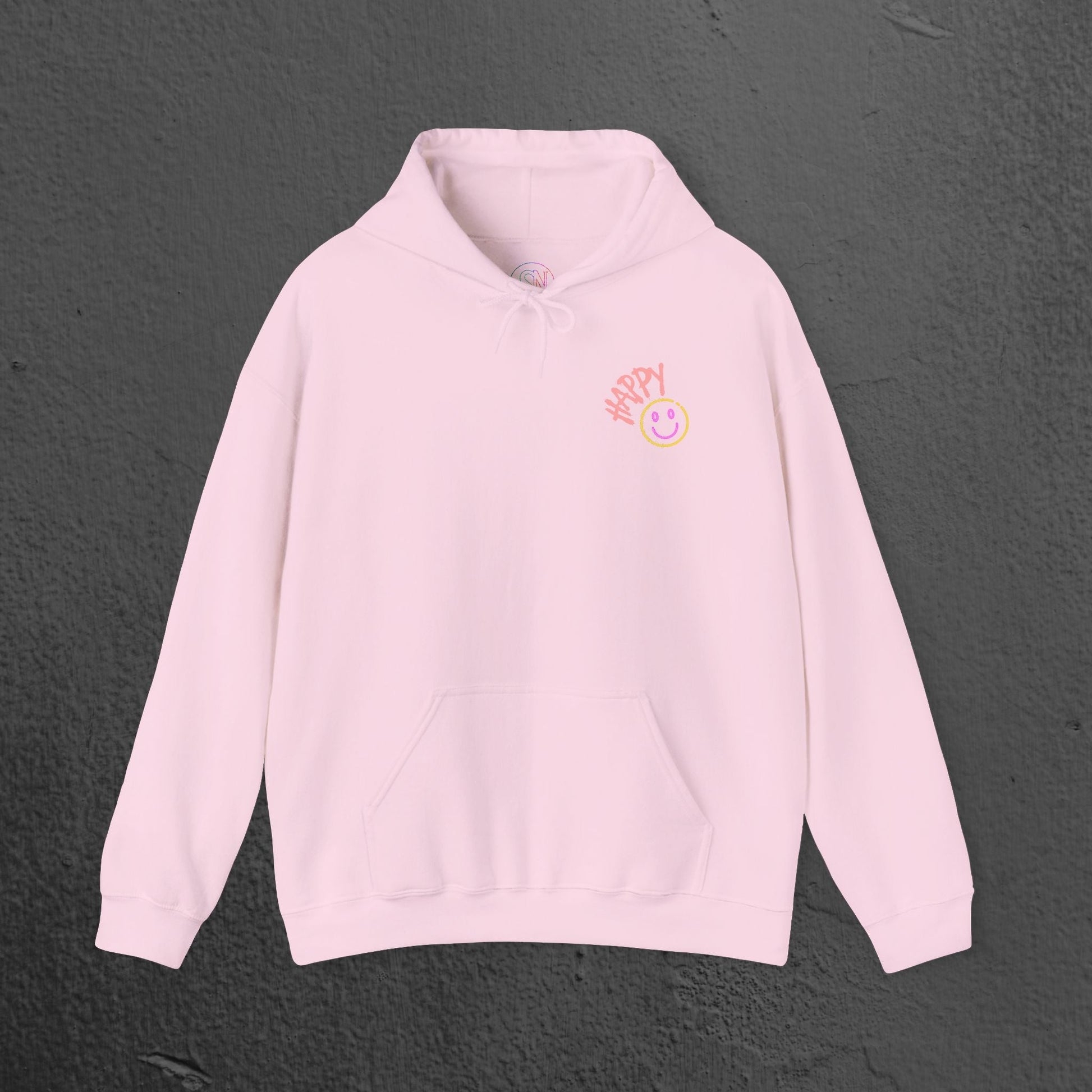 Neon Smiley Face Collage Hoodie Printify