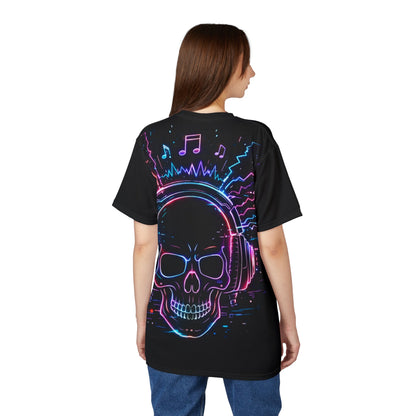 Skull Print Tee, Subtle Dark Gothic Graphic T-Shirt Printify
