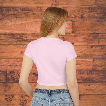 Neon Aerialist Dancer Crop Tee | Pink Purple Vaporwave Printify