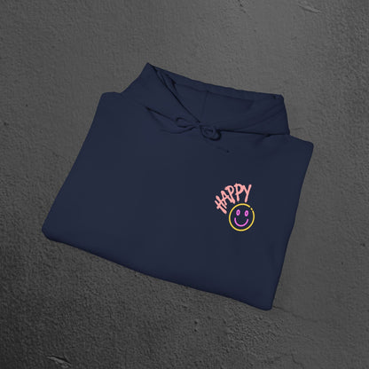 Neon Smiley Face Collage Hoodie Printify