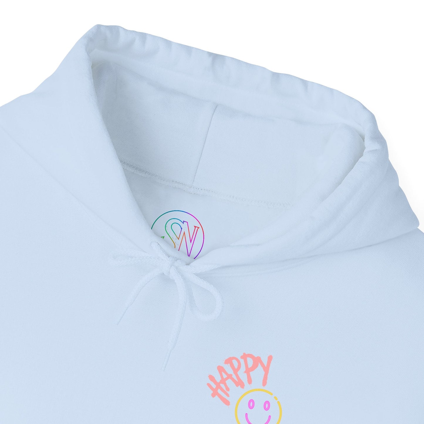 Neon Smiley Face Collage Hoodie Printify