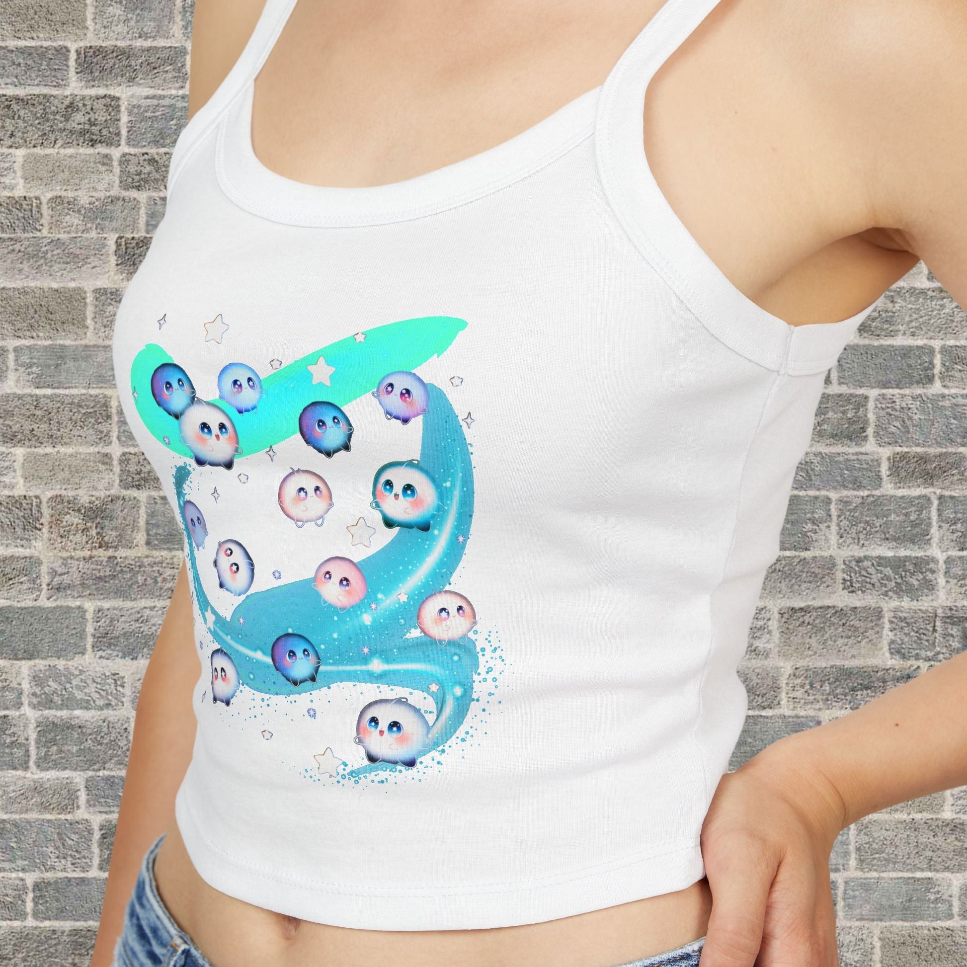 Kawaii Bubble Puffball (didn't know what to name them) Tank Top Printify