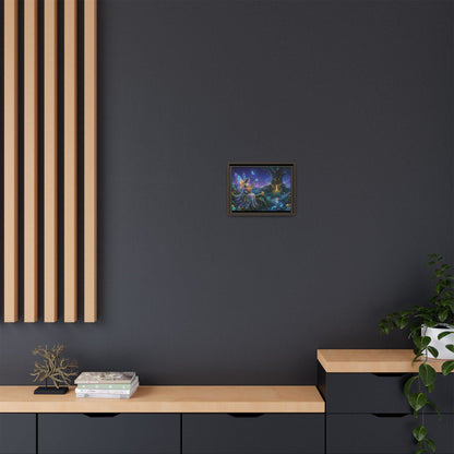 Fairy Musician Painting, Matte Canvas Framed Fantasy Wall Art Printify