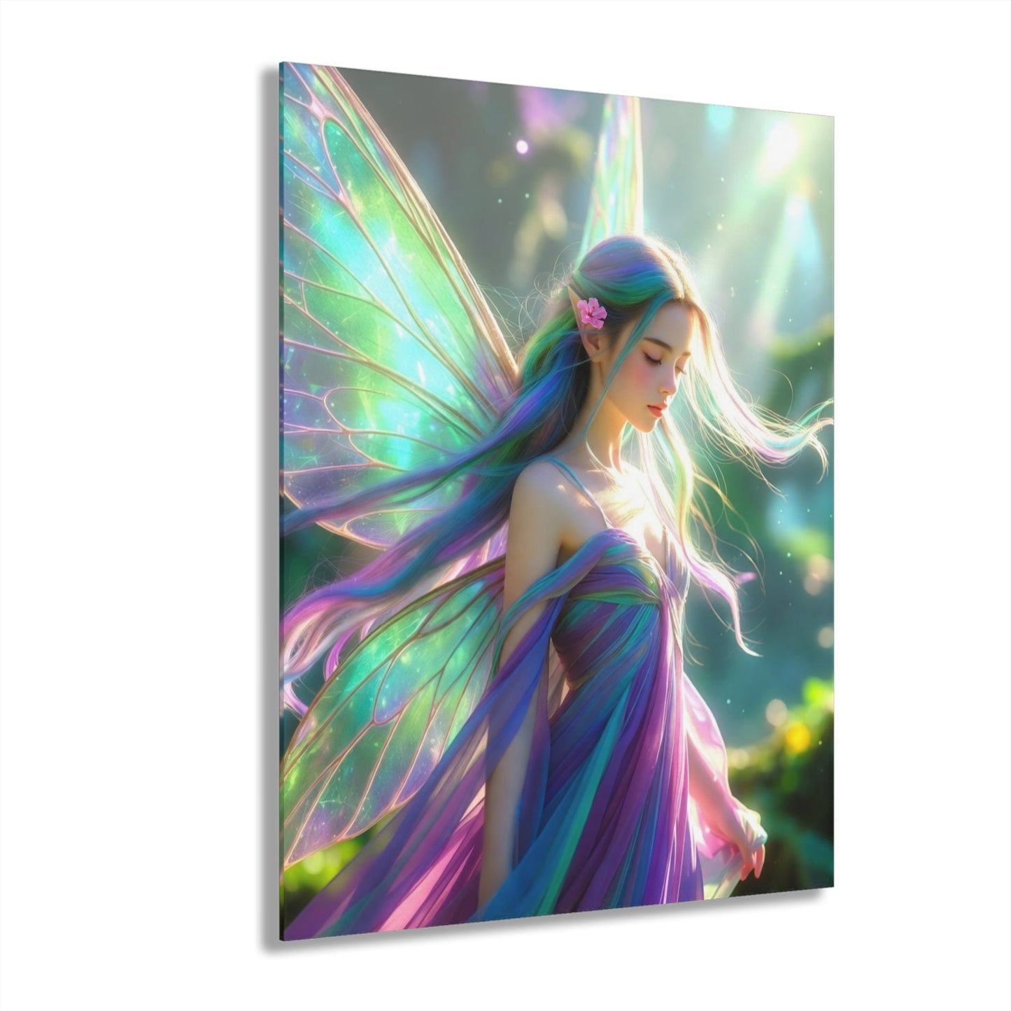 Ethereal Fairy Portrait Acrylic Print | French Cleat Hanging Printify