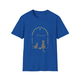 Cosmic Guardian T-Shirt — Mystical Cat Moon Phase Tee