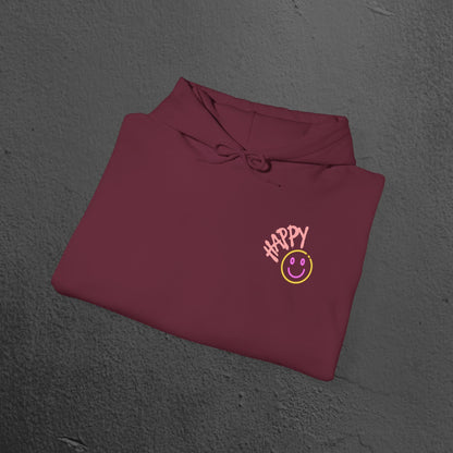 Neon Smiley Face Collage Hoodie Printify