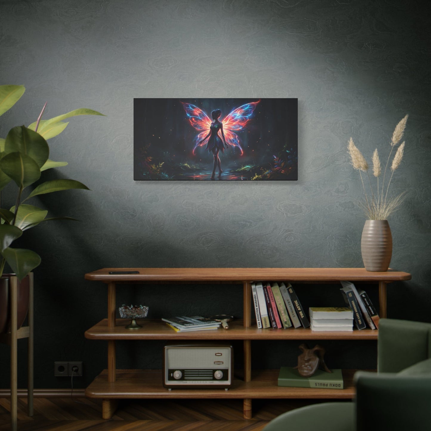 Neon Fairy Fantasy Canvas Printify