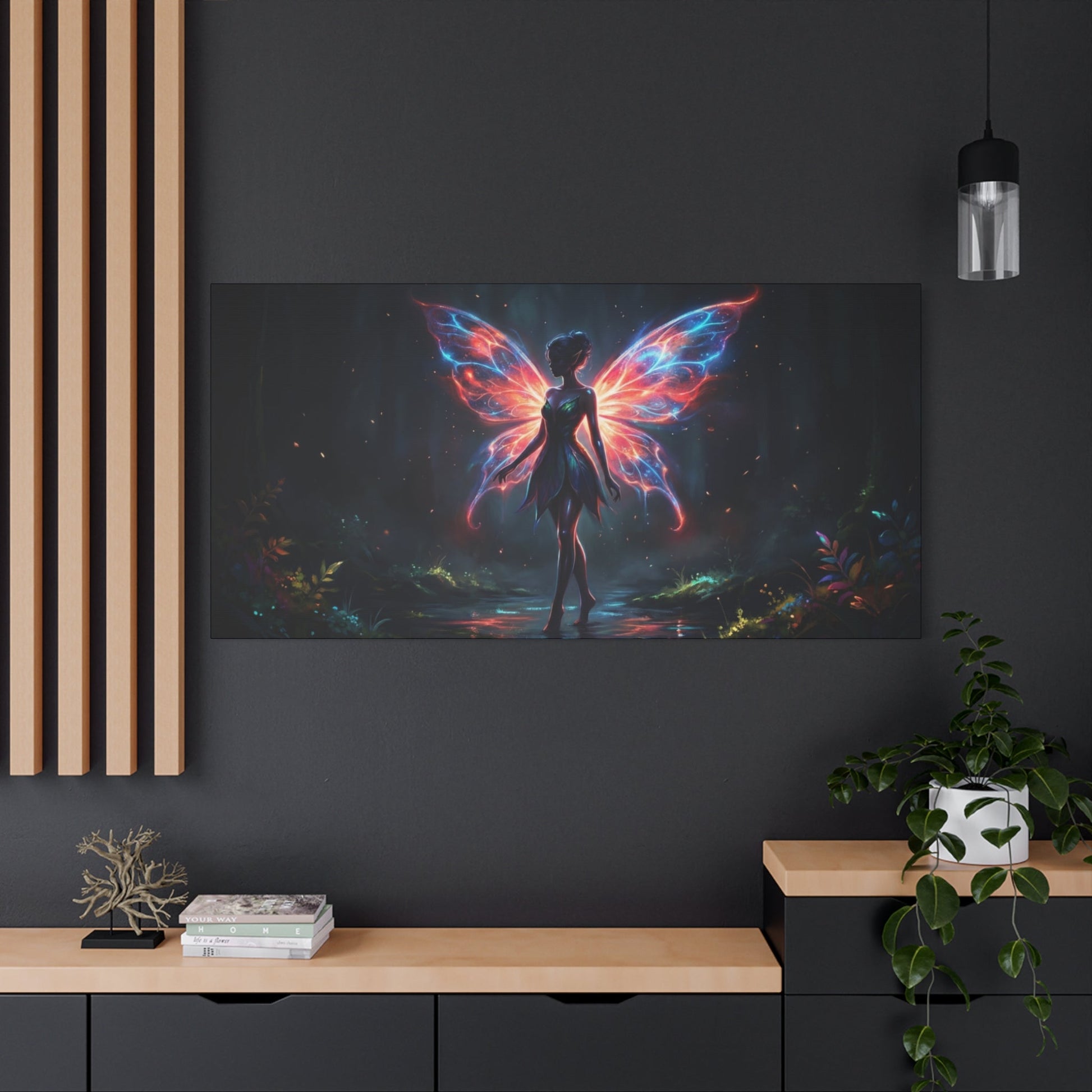 Neon Fairy Fantasy Canvas Printify