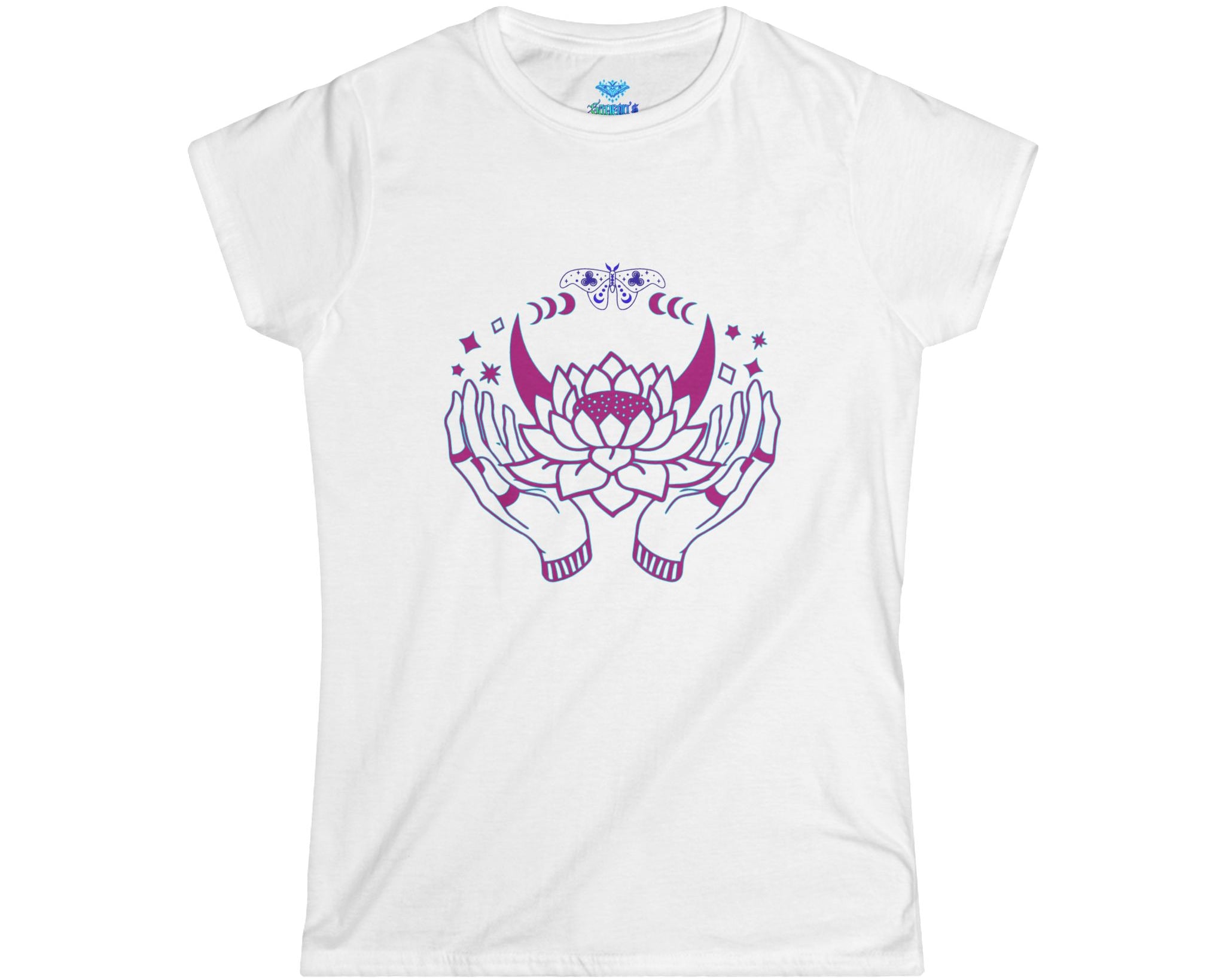 Lotus Hands Floral Short Sleeve Women's T-Shirt