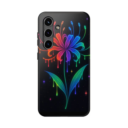 Neon Drip Flower Phone Case | Tough Phone Case Printify