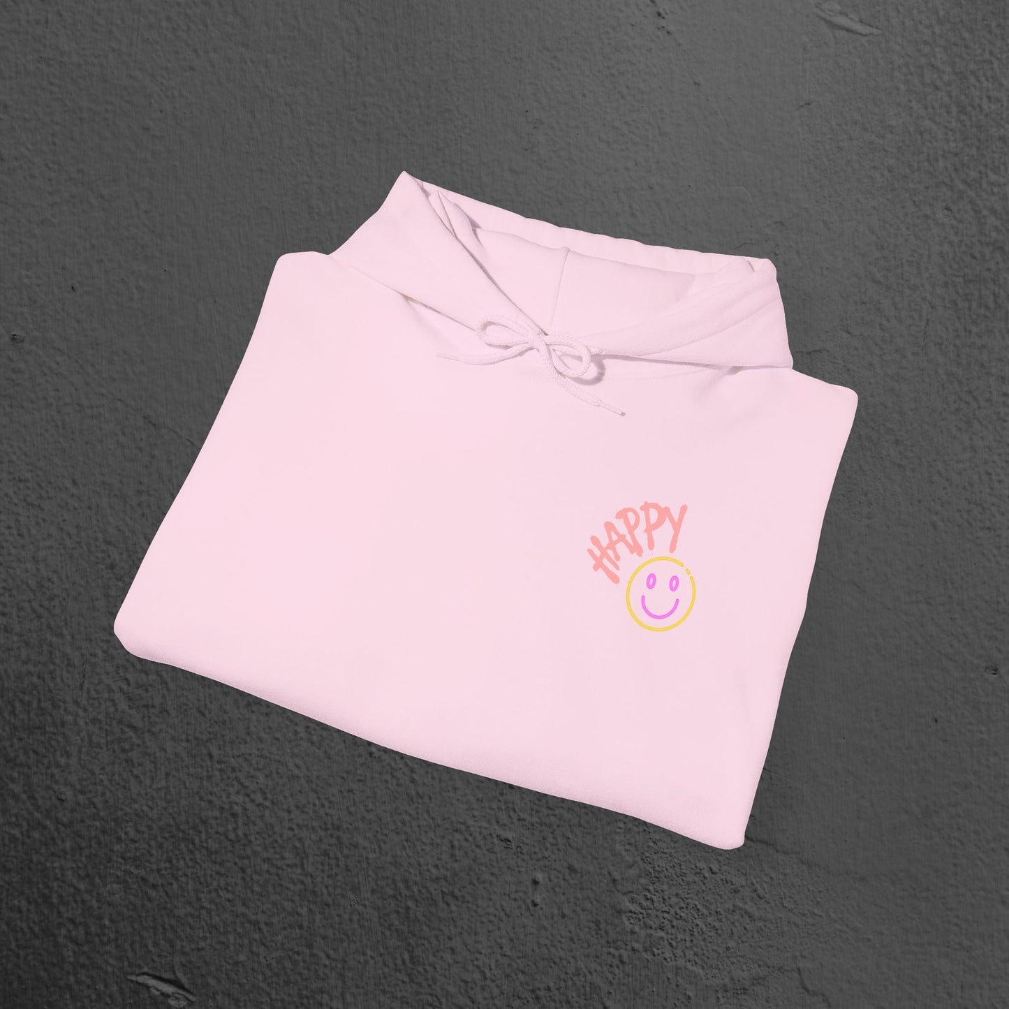 Neon Smiley Face Collage Hoodie Printify