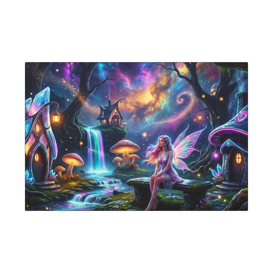 Fairy Forest Scene Canvas Wrap, 1.6" Printify