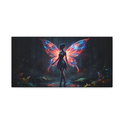 Neon Fairy Fantasy Canvas Printify