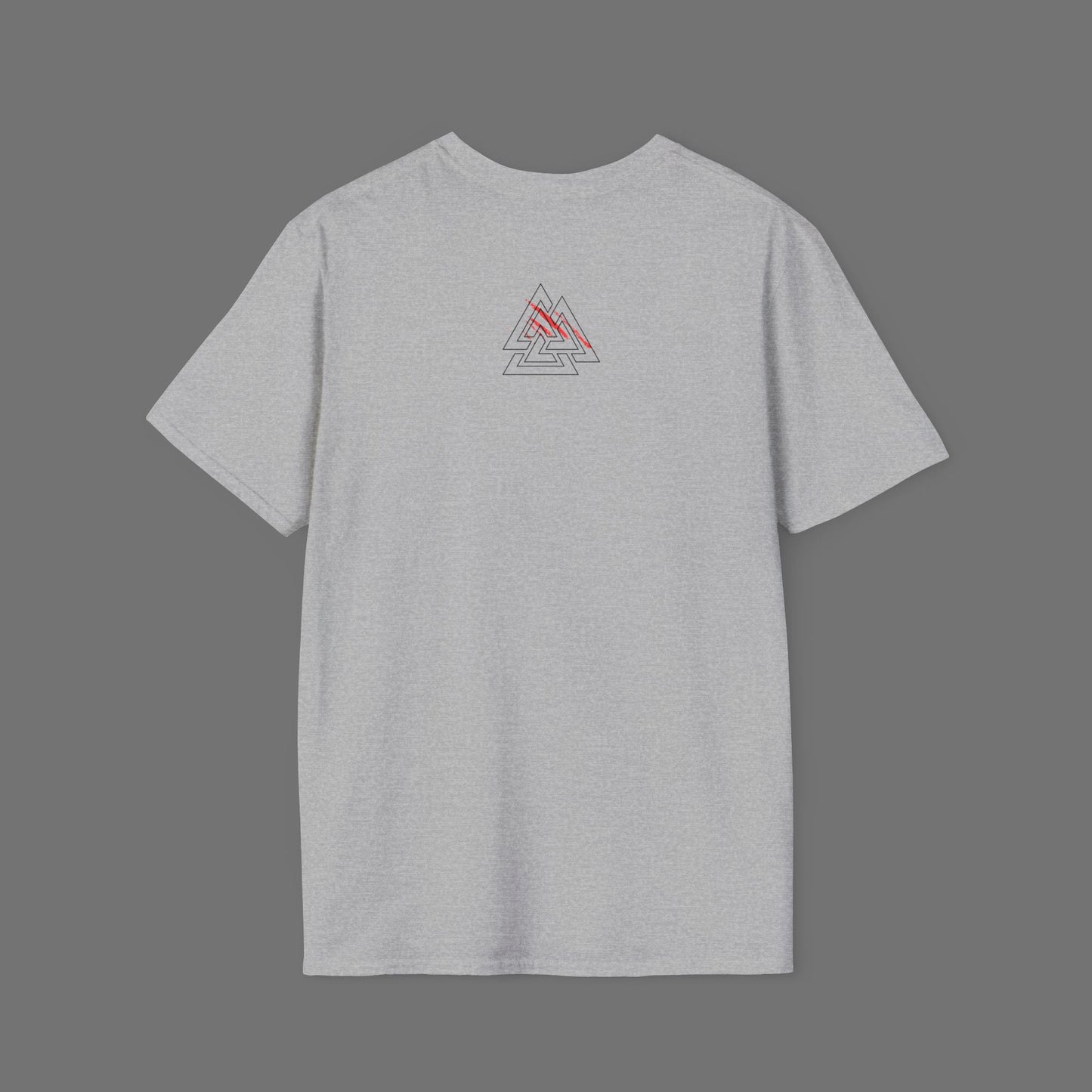 Valknut Rune T-Shirt, Distressed Norse Symbol Tee Printify