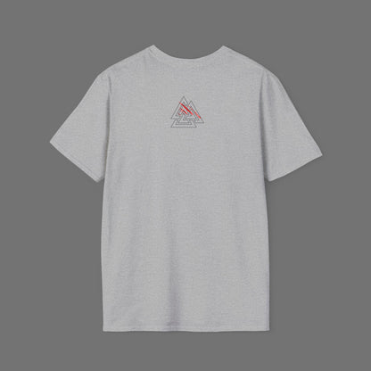 Valknut Rune T-Shirt, Distressed Norse Symbol Tee Printify