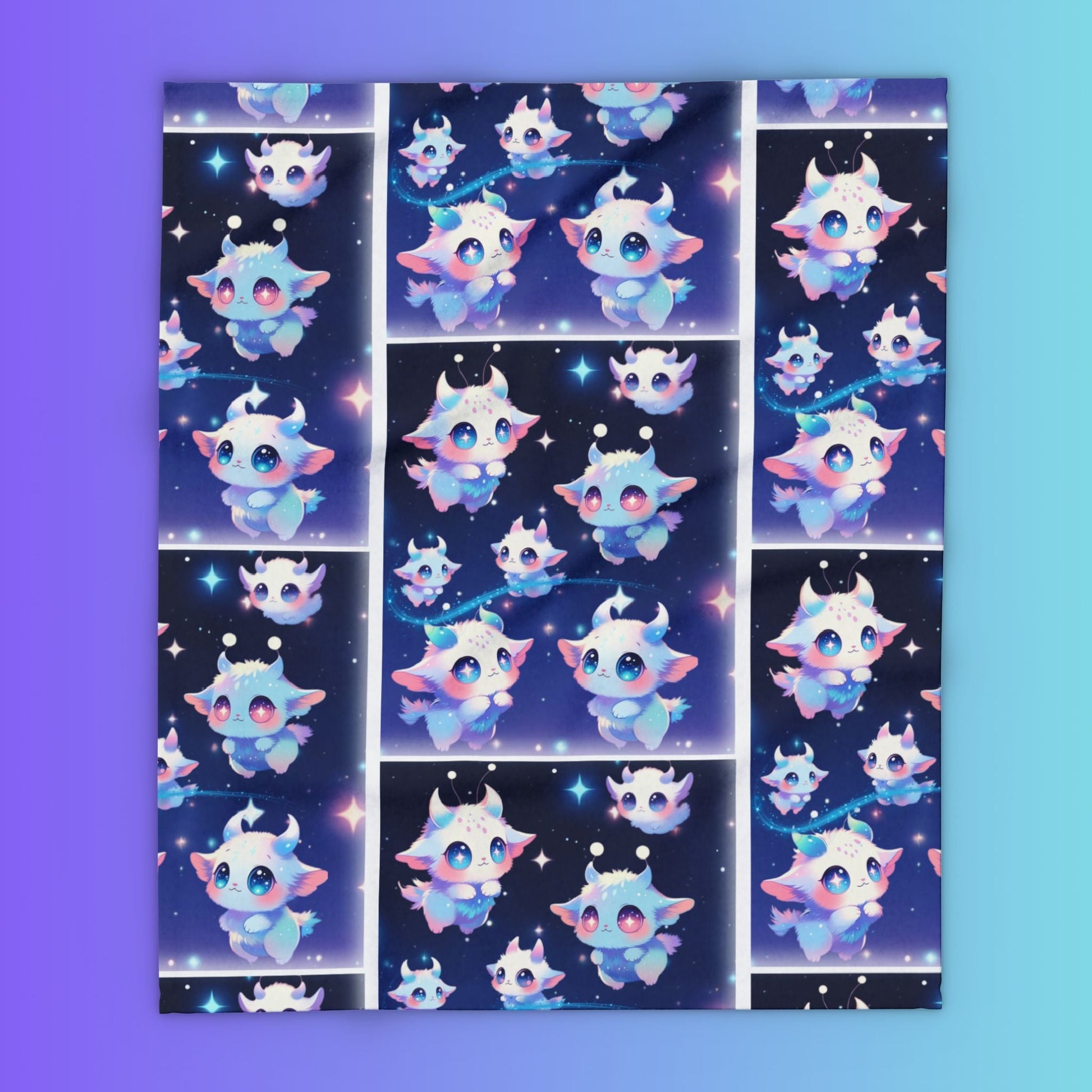 Moon Star Sprites, Arctic Fleece Blanket Printify