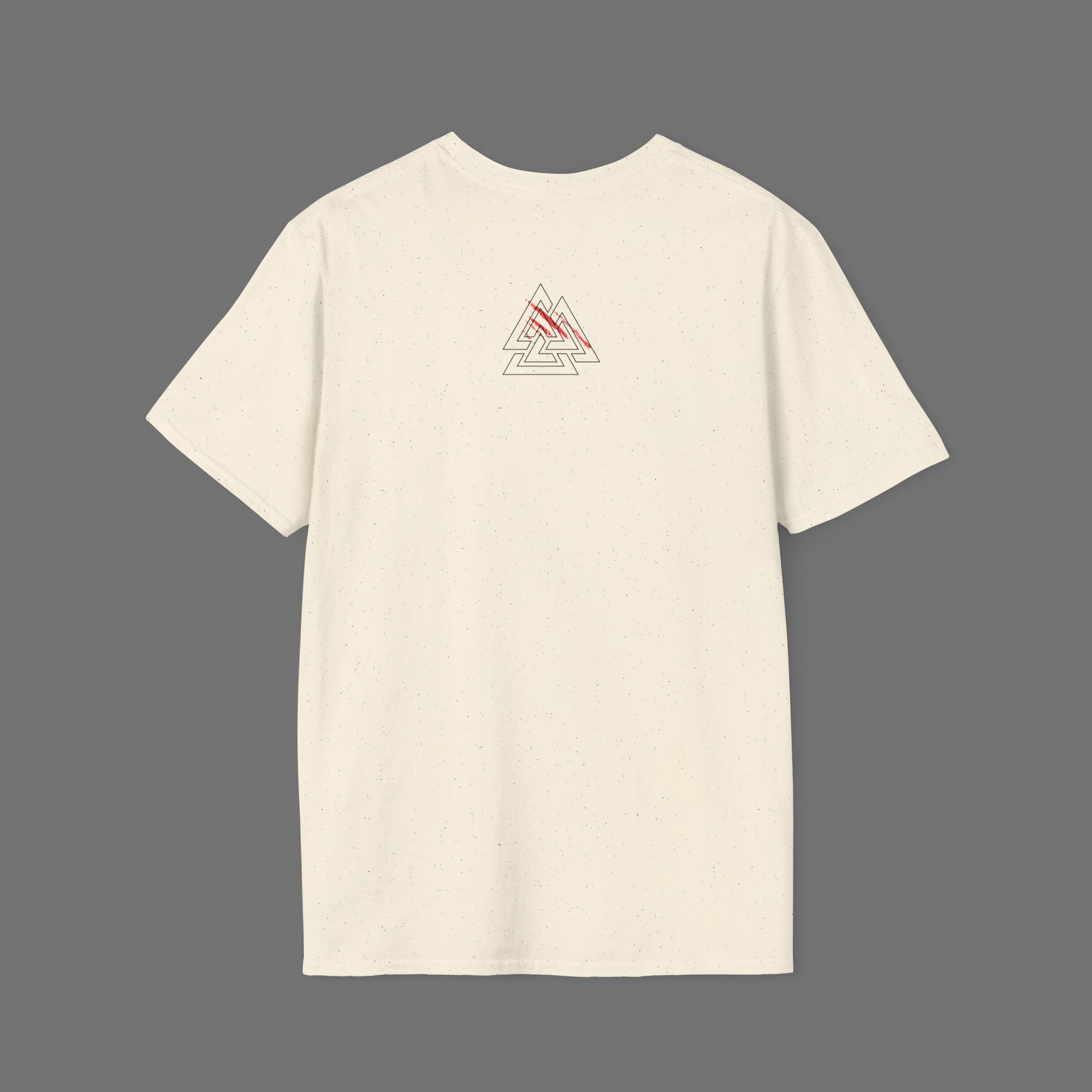 Valknut Rune T-Shirt, Distressed Norse Symbol Tee Printify