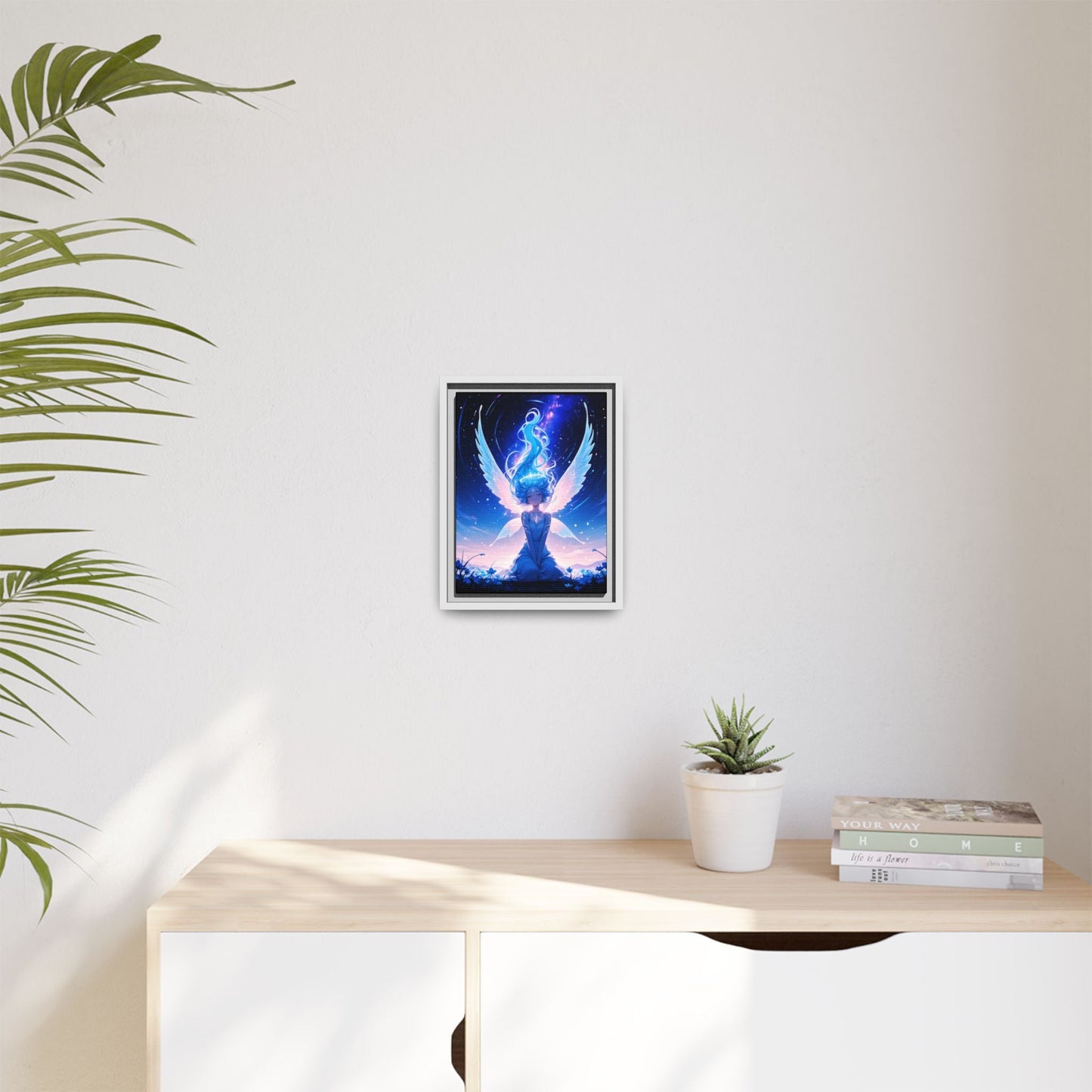 Blue Angel Fantasy Artwork framed canvas | Matte Canvas Printify