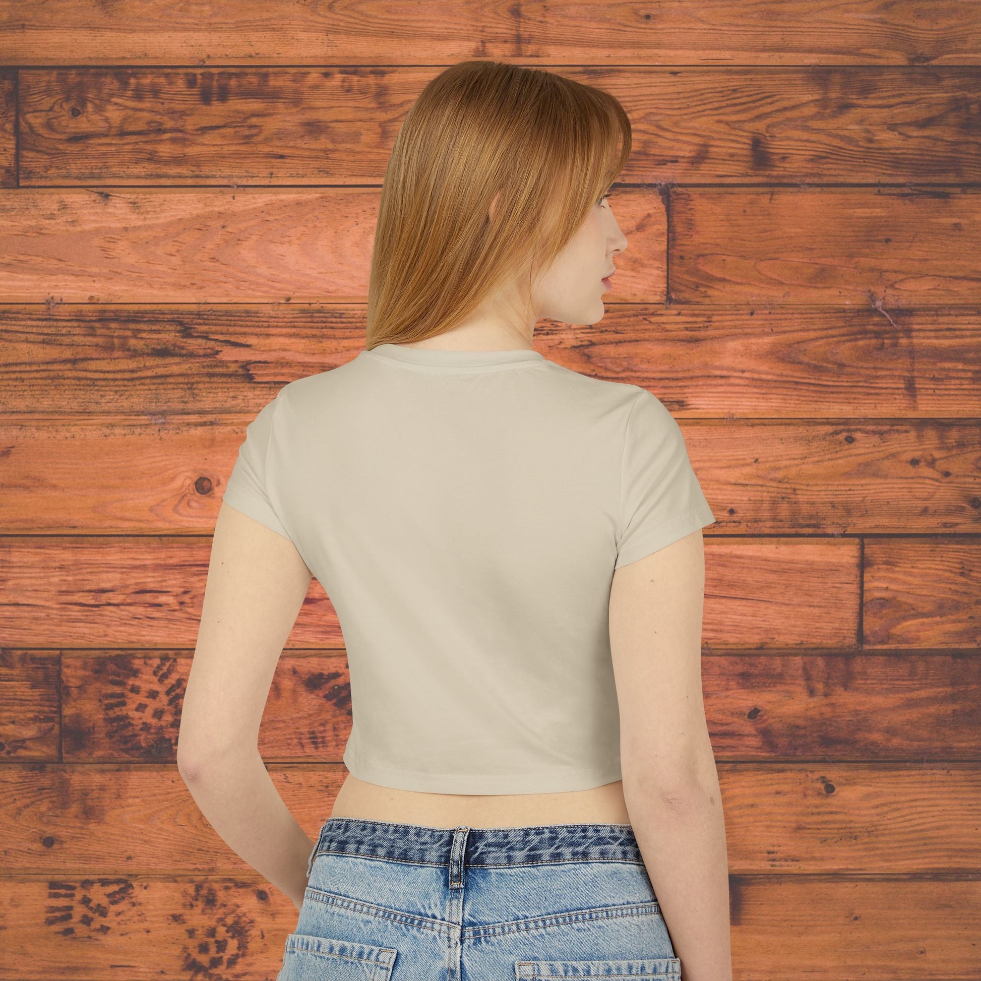 Neon Aerialist Dancer Crop Tee | Pink Purple Vaporwave Printify