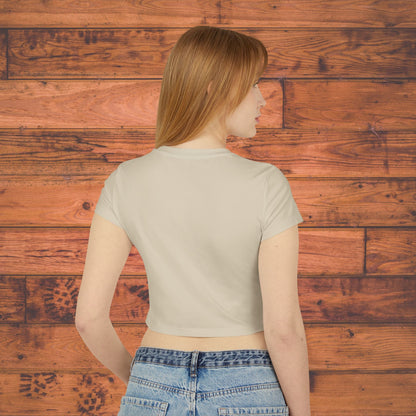 Neon Aerialist Dancer Crop Tee | Pink Purple Vaporwave Printify