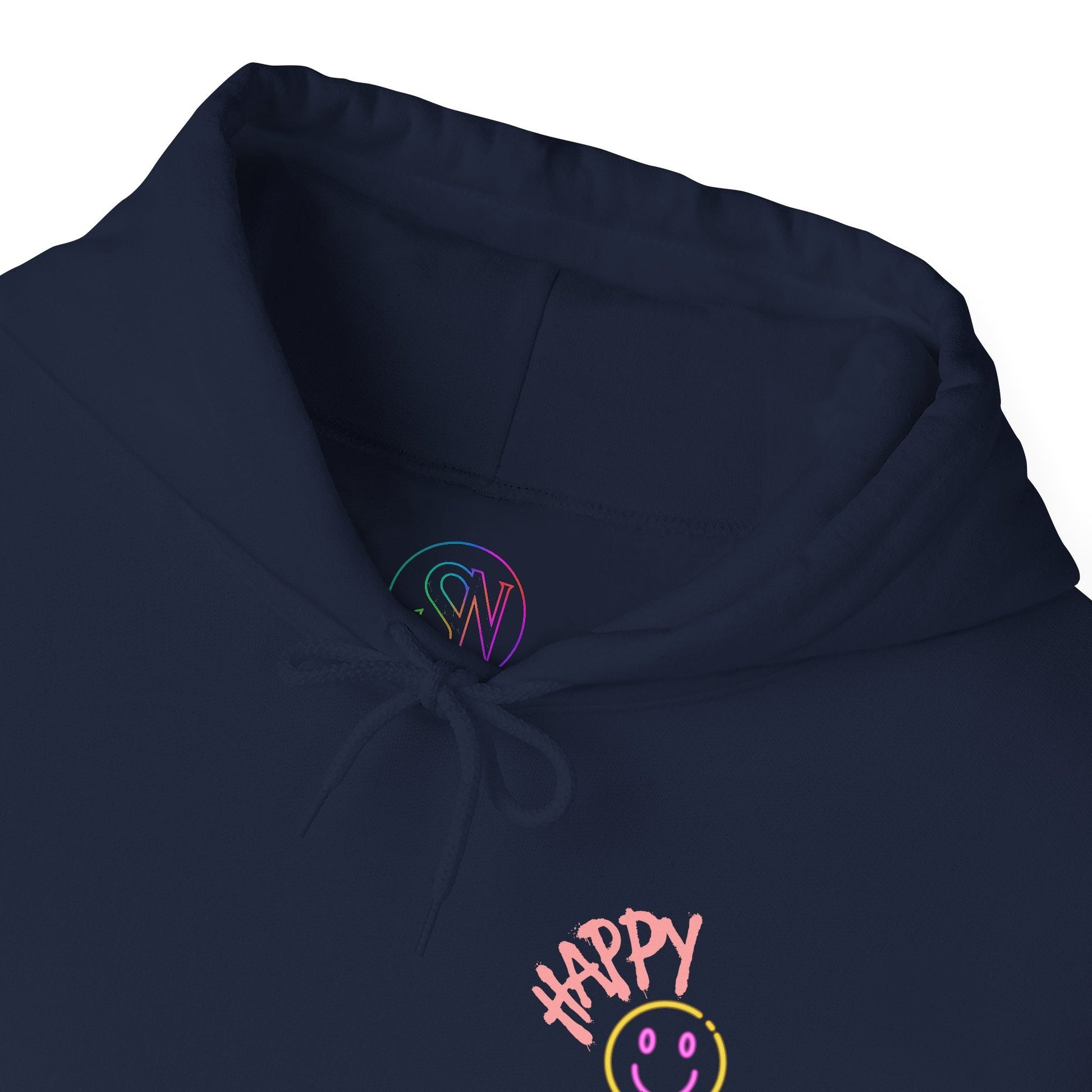 Neon Smiley Face Collage Hoodie Printify