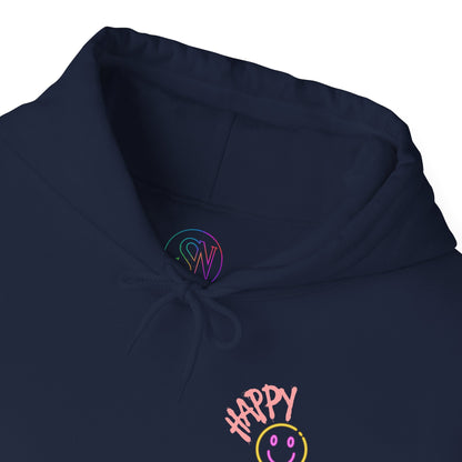 Neon Smiley Face Collage Hoodie Printify