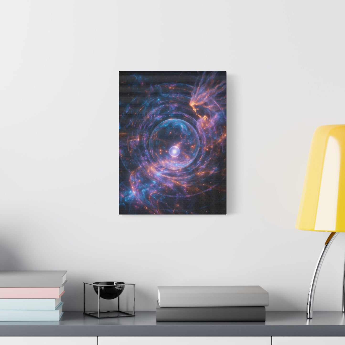 Cosmic Vortex Matte Canvas Print, Nebula Galaxy Wall Art, Stretched 1.25" Printify